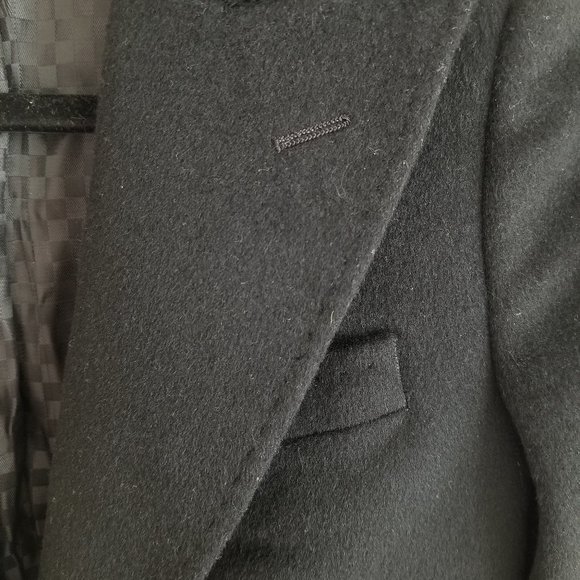 Black Wool Cashmere Blazer/ Suit Jacket - Picture 6 of 11